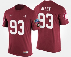 Men Jonathan Allen Crimson Alabama Crimson Tide #93 Sugar Bowl Bowl Game T-Shirt 415746-721