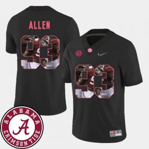 Men's Jonathan Allen Black Alabama Crimson Tide #93 Football Pictorial Fashion Jerseys 471126-203