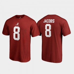 Men's Josh Jacobs Crimson Alabama Crimson Tide #8 Name & Number College Legends T-Shirt 888672-289