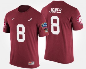 Mens Julio Jones Crimson Alabama Crimson Tide #8 Sugar Bowl Bowl Game T-Shirt 845059-982