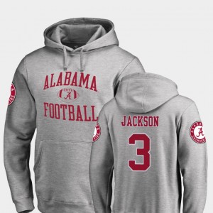Men's Kareem Jackson Ash Alabama Crimson Tide #3 College Football Neutral Zone Hoodie 903910-979