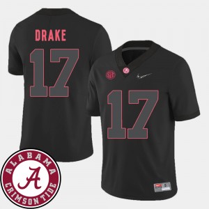 Men's Kenyan Drake Black Alabama Crimson Tide #17 2018 SEC Patch College Football Jerseys 947007-806