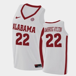 Mens Keon Ambrose-Hylton White Alabama Crimson Tide #22 2021 Swingman College Basketball Jerseys 628767-712