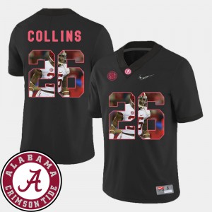 Men's Landon Collins Black Alabama Crimson Tide #26 Football Pictorial Fashion Jersey 721564-323