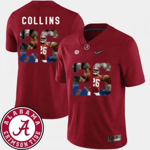 Men's Landon Collins Crimson Alabama Crimson Tide #26 Football Pictorial Fashion Jerseys 216272-489