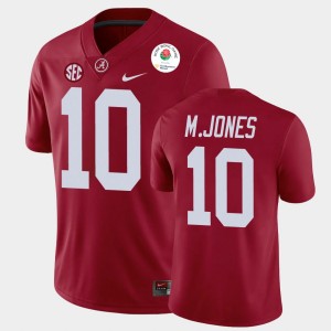 Men's Mac Jones Crimson Alabama Crimson Tide #10 College Football 2021 Rose Bowl Jerseys 326166-563