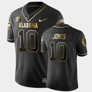 Men Mac Jones Black Alabama Crimson Tide #10 Golden Edition Limited College Football Jerseys 180116-544