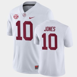 Men Mac Jones White Alabama Crimson Tide #10 Away Game College Football Jersey 326633-700