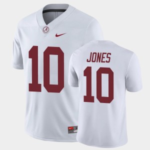 Mens Mac Jones White Alabama Crimson Tide #10 Game College Football Jersey 219221-852