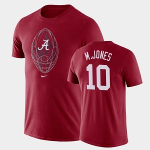 Men's Mac Jones Crimson Alabama Crimson Tide #10 Legend Football Icon T-Shirt 146417-283
