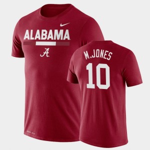 Men Mac Jones Crimson Alabama Crimson Tide #10 Legend Performance Team DNA T-Shirt 906741-812