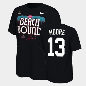 Men's Malachi Moore Black Alabama Crimson Tide #13 Bound College Football Playoff 2021 National Championship T-Shirt 663016-453