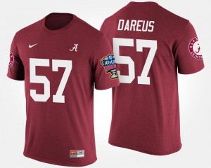 Men Marcell Dareus Crimson Alabama Crimson Tide #57 Sugar Bowl Bowl Game T-Shirt 453465-313