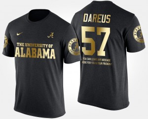 Men Marcell Dareus Black Alabama Crimson Tide #57 Short Sleeve With Message Gold Limited T-Shirt 680917-404