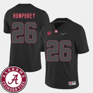 Mens Marlon Humphrey Black Alabama Crimson Tide #26 2018 SEC Patch College Football Jerseys 710299-667