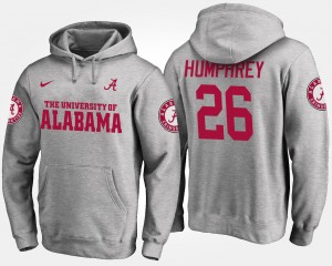 Men Marlon Humphrey Gray Alabama Crimson Tide #26 2025 Name and Number Hoodie 944917-220