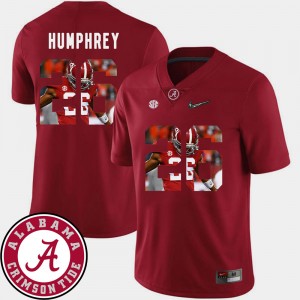 Mens Marlon Humphrey Crimson Alabama Crimson Tide #26 Football Pictorial Fashion Jersey 656687-743