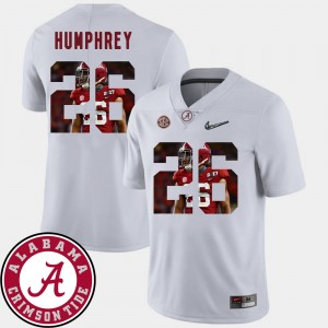 Men Marlon Humphrey White Alabama Crimson Tide #26 Football Pictorial Fashion Jerseys 391354-124