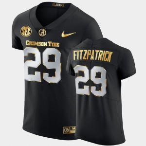 Mens Minkah Fitzpatrick Black Alabama Crimson Tide #29 2020-21 Authentic Golden Edition Jersey 106378-553