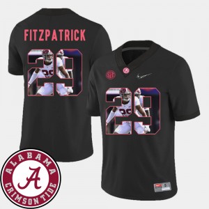 Men's Minkah Fitzpatrick Black Alabama Crimson Tide #29 Football Pictorial Fashion Jersey 469415-132