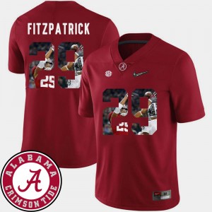 Men Minkah Fitzpatrick Crimson Alabama Crimson Tide #29 Football Pictorial Fashion Jerseys 552855-184