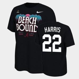 Mens Najee Harris Black Alabama Crimson Tide #22 Bound College Football Playoff 2021 National Championship T-Shirt 965514-584