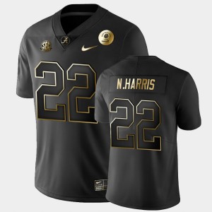 Mens Najee Harris Black Alabama Crimson Tide #22 Golden Edition 2021 Rose Bowl Jersey 962404-857