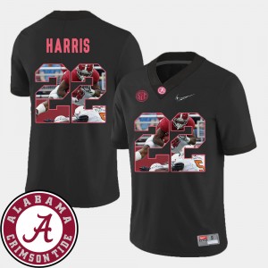Men's Najee Harris Black Alabama Crimson Tide #22 Football Pictorial Fashion Jersey 660062-160