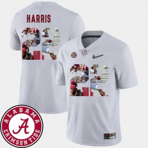 Men Najee Harris White Alabama Crimson Tide #22 Football Pictorial Fashion Jerseys 545082-495