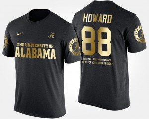 Men O.J. Howard Black Alabama Crimson Tide #88 Short Sleeve With Message Gold Limited T-Shirt 543068-633