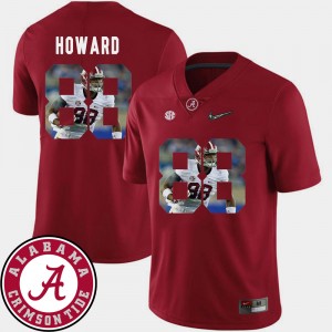 Men's O.J. Howard Crimson Alabama Crimson Tide #88 Football Pictorial Fashion Jersey 393598-292