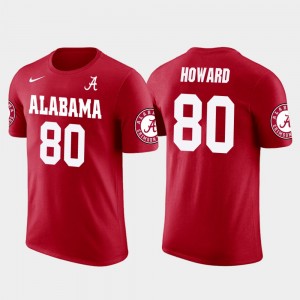 Mens O.J. Howard Red Alabama Crimson Tide #80 Tampa Bay Buccaneers Football Future Stars T-Shirt 363878-318