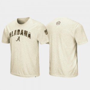 Men Oatmeal Alabama Crimson Tide Desert Camo OHT Military Appreciation T-Shirt 736047-179