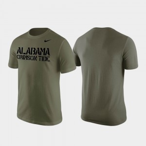 Men's Olive Alabama Crimson Tide Alumni Stencil Wordmark T-Shirt 386727-553