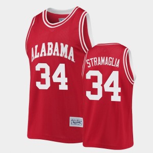 Men Paul Stramaglia Crimson Alabama Crimson Tide #34 Classic Commemorative Basketball Jersey 781845-869