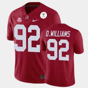 Men's Quinnen Williams Crimson Alabama Crimson Tide #92 Champions 2021 Rose Bowl Jersey 103180-874