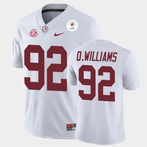 Men's Quinnen Williams White Alabama Crimson Tide #92 Champions 2021 Rose Bowl Jersey 548022-212