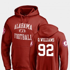 Men Quinnen Williams Crimson Alabama Crimson Tide #92 College Football Neutral Zone Hoodie 931225-211