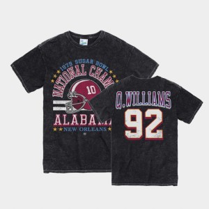 Mens Quinnen Williams Black Alabama Crimson Tide #92 1979 Sugar Bowl Vintage Tubular T-Shirt 669799-834