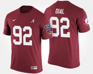Men's Quinton Dial Crimson Alabama Crimson Tide #92 Sugar Bowl Bowl Game T-Shirt 588839-905