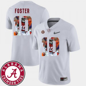 Men's Reuben Foster White Alabama Crimson Tide #10 Football Pictorial Fashion Jersey 110830-306