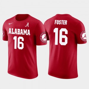 Men's Robert Foster Red Alabama Crimson Tide #16 Buffalo Bills Football Future Stars T-Shirt 200775-431