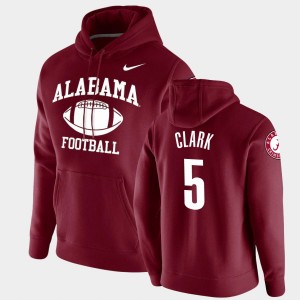 Men's Ronnie Clark Crimson Alabama Crimson Tide #5 Pullover Retro Football Hoodie 695531-644