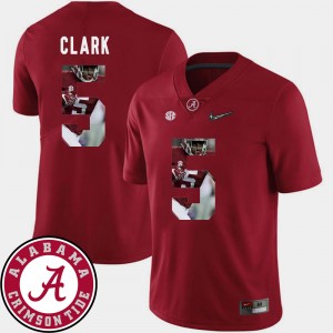 Men's Ronnie Clark Crimson Alabama Crimson Tide #5 Football Pictorial Fashion Jerseys 588935-923