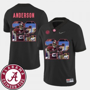 Men's Ryan Anderson Black Alabama Crimson Tide #22 Football Pictorial Fashion Jerseys 117869-877