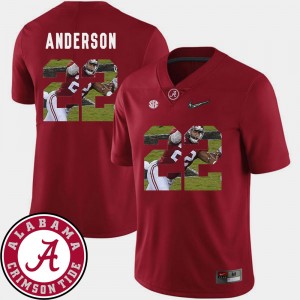 Men Ryan Anderson Crimson Alabama Crimson Tide #22 Football Pictorial Fashion Jersey 451152-953