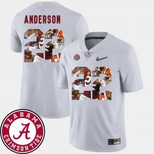 Men's Ryan Anderson White Alabama Crimson Tide #22 Football Pictorial Fashion Jersey 554222-629