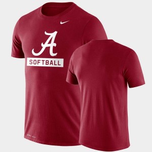 Men Crimson Alabama Crimson Tide Performance Softball Drop Legend T-Shirt 417207-238