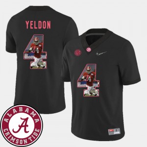 Men's T.J. Yeldon Black Alabama Crimson Tide #4 Football Pictorial Fashion Jersey 349648-710