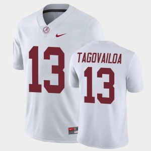 Men's Tua Tagovailoa White Alabama Crimson Tide #13 Game College Football Jersey 850331-414